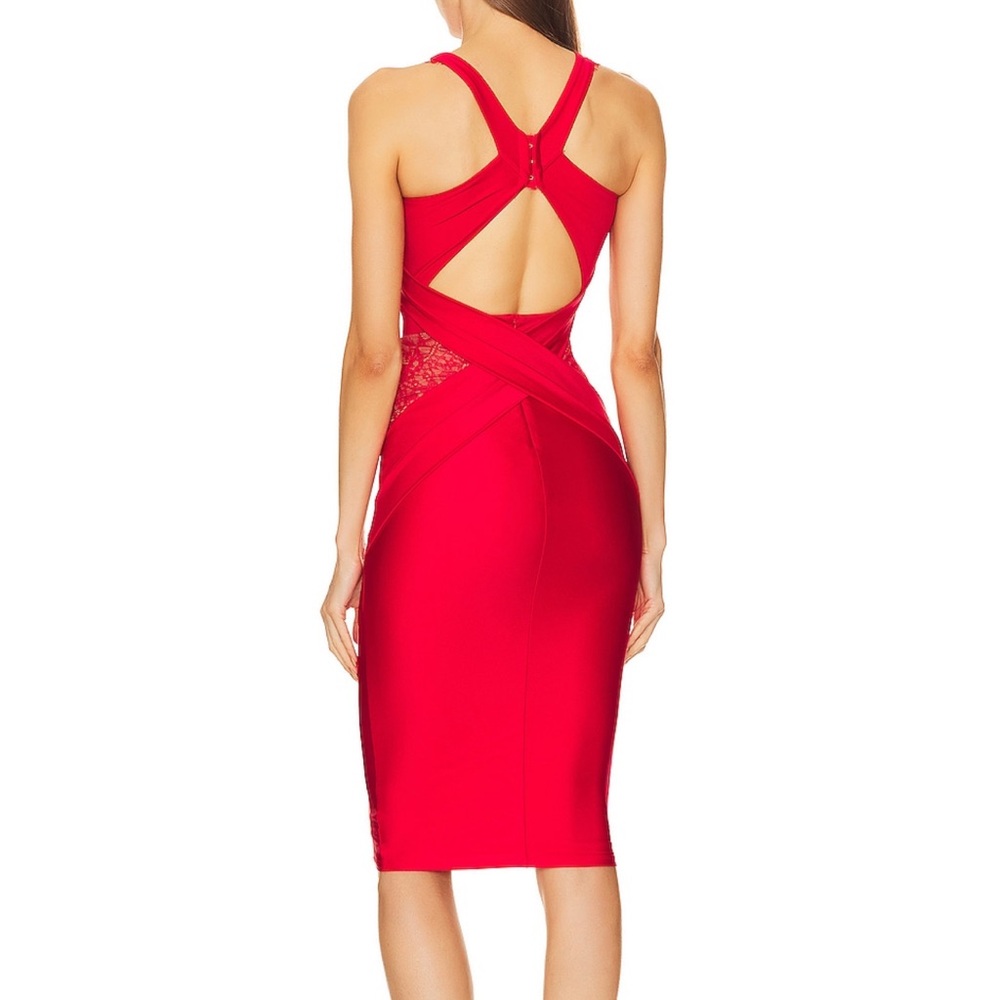 Michael Costello Red Sleeveless Dress